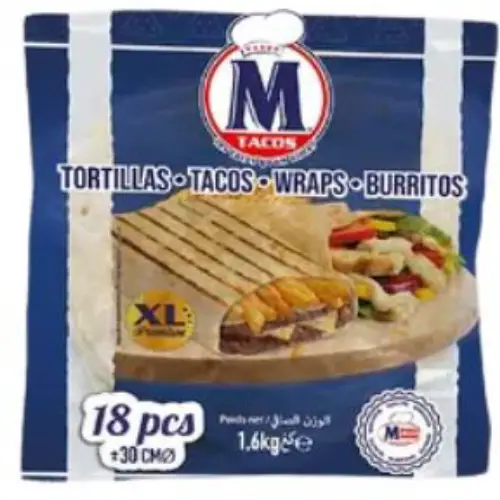 M tacos tortillas 30 cm 18 pc (90g)