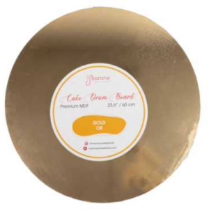 Planche rond en MDF premium dorée 60cm