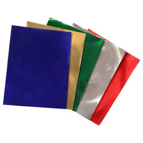 Feuilles d'aluminium pour emballage de tablette chocolat gold