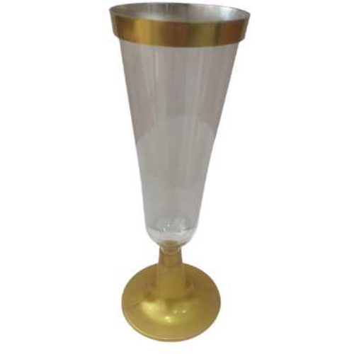 Coupe pour gêlée mousse ou jus couleur corps transparent et base dorée GD119-Bgold