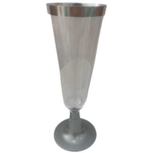 Coupe pour gêlée mousse ou jus couleur transparent et base argentée GD119-Silver