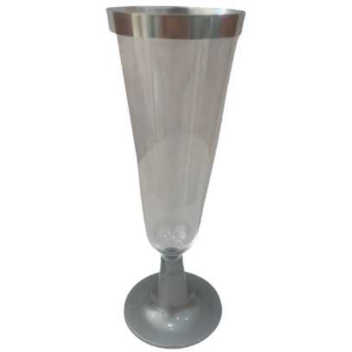 Coupe pour gêlée mousse ou jus couleur transparent et base argentée GD119-Silver